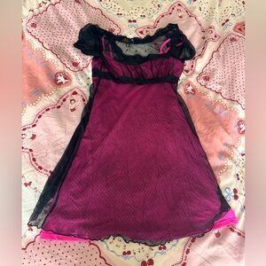 Black and Hot Pink Dress